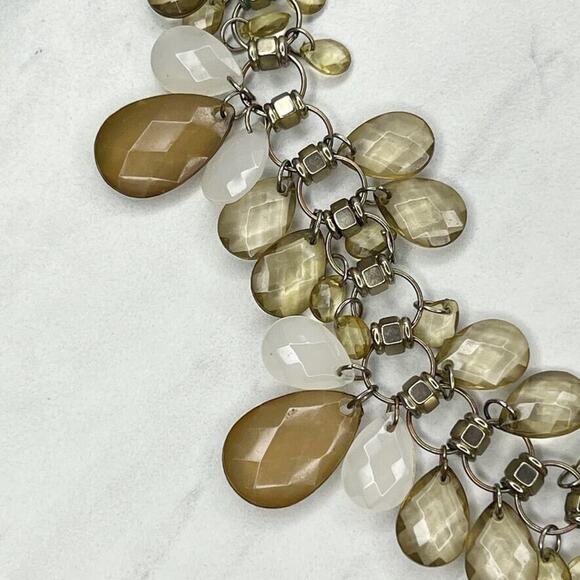 Chico's Gold Tone Faceted Beaded Long Necklace - Picture 8 of 10